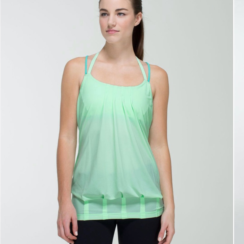 Lululemon Flow & Go Tank Size 4 Fresh Teal / Bali Breeze